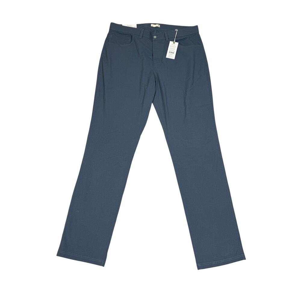 Tasc Mens Size 36X34 Motion Pant Straight Deep Indigo